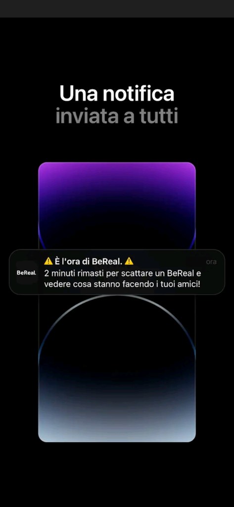 La notifica di BeReal