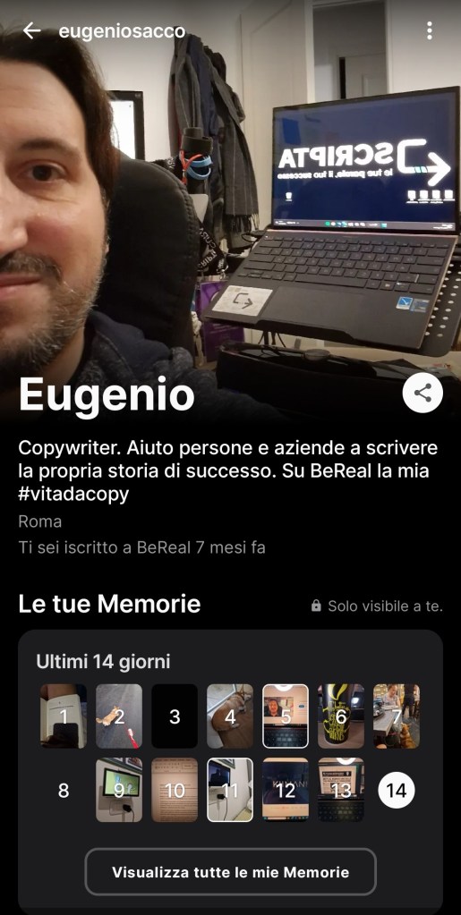 Il mio profilo BeReal
